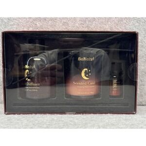 BeNatu Dreamy Nights Trio Lavender Candle Diffuser Essential Oil Gift Set